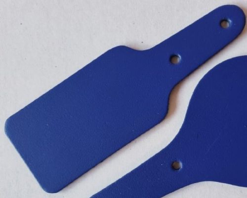 Leather Key Fob Blanks - Rectangle Shape - Various Colours - Qty Options (Royal Blue, 50)